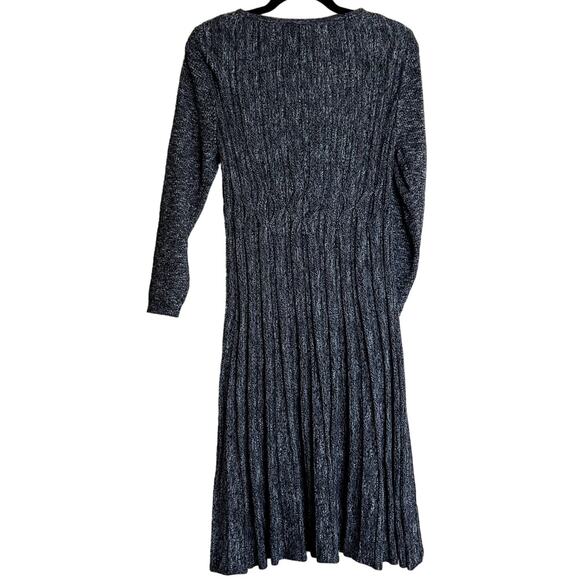 Max Edition Sweater Dress Women Size XL Knitted Fit & Flare NEW Ribbed Pleated - Picture 2 of 8